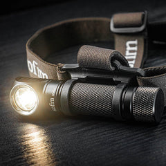 TIR Optics USB Rechargeable LED Headlamp LH351D 1200lm 18650 Headlight 18350 Angle Flashlight with Magnet Tail