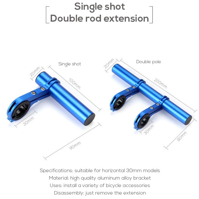 Bicycle Flashlight Holder Handlebar Extender Bike Frame Extension Mount Holder Multi-function Extension Bracket Bike Accessories