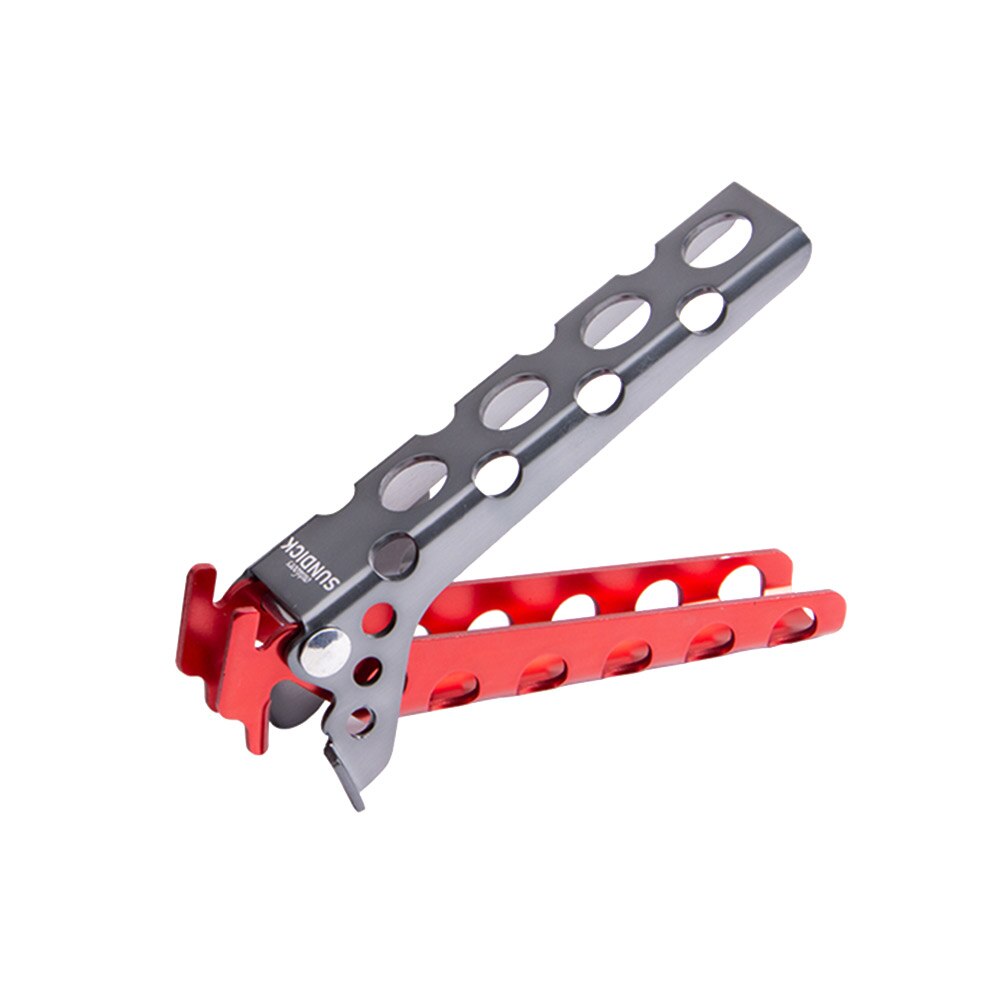 Camping Anti-Scald Pot Pan Gripper Folding Handle Hollow Cookware Anti-hot Holder Clip for Picnic Camping Tool