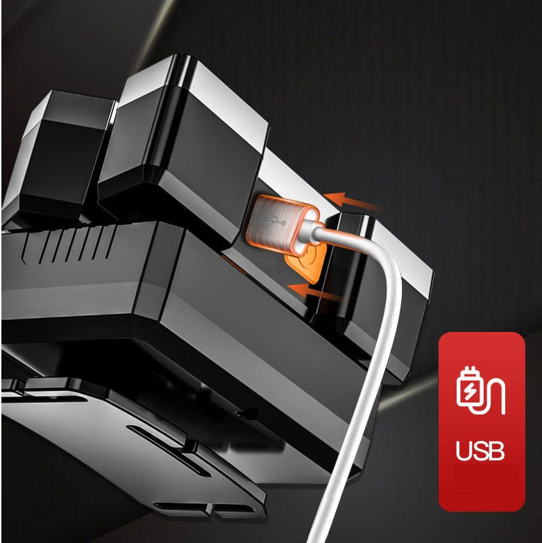5LED with Built-in 18650 Battery USB Rechargeable Portable Flashlight Lantern Headlamp Outdoor Camping Headlight Headlamps