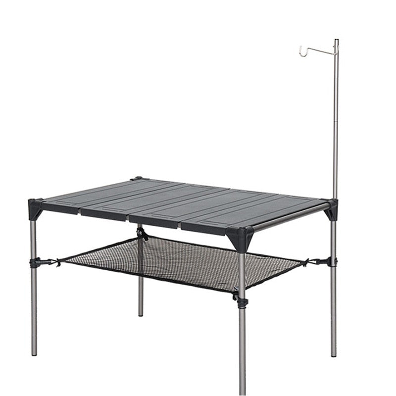Outdoor Camping Desk Aluminum Alloy Folding Table Portable Picnic Fishing Beer Table Lightweight Rain-Proof Detachable