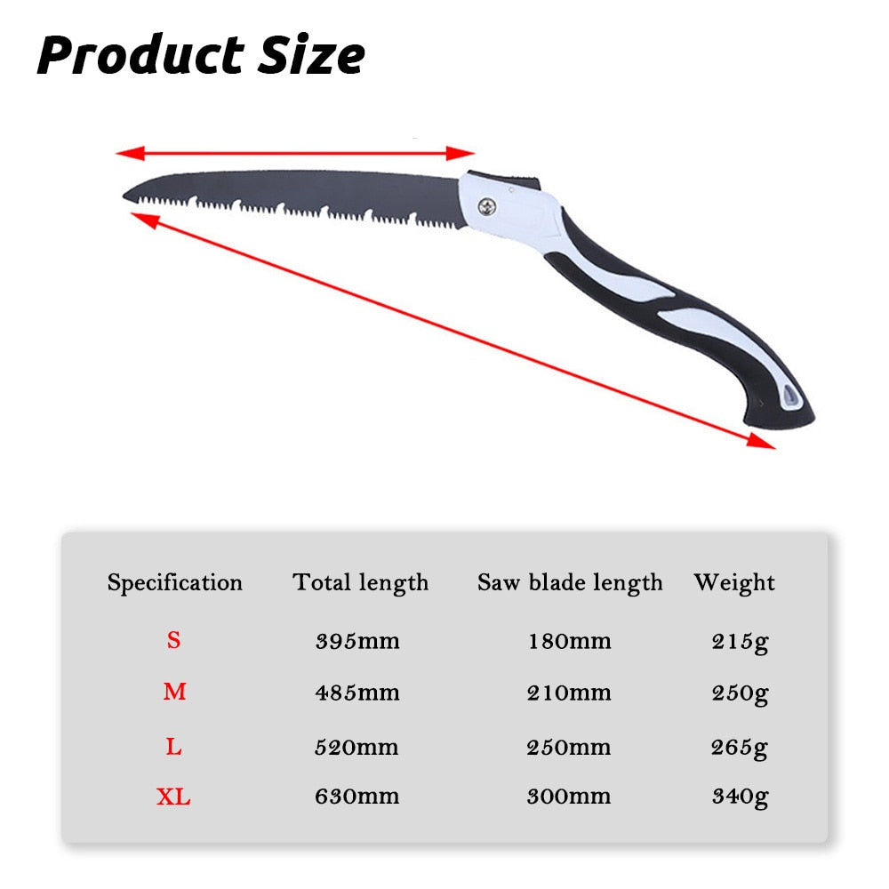 Folding Saw Woodworking Folding hacksaw Multifunction Cutting Wood Sharp Camping Garden Prunch Saw Tree Chopper Knife Hand Tools