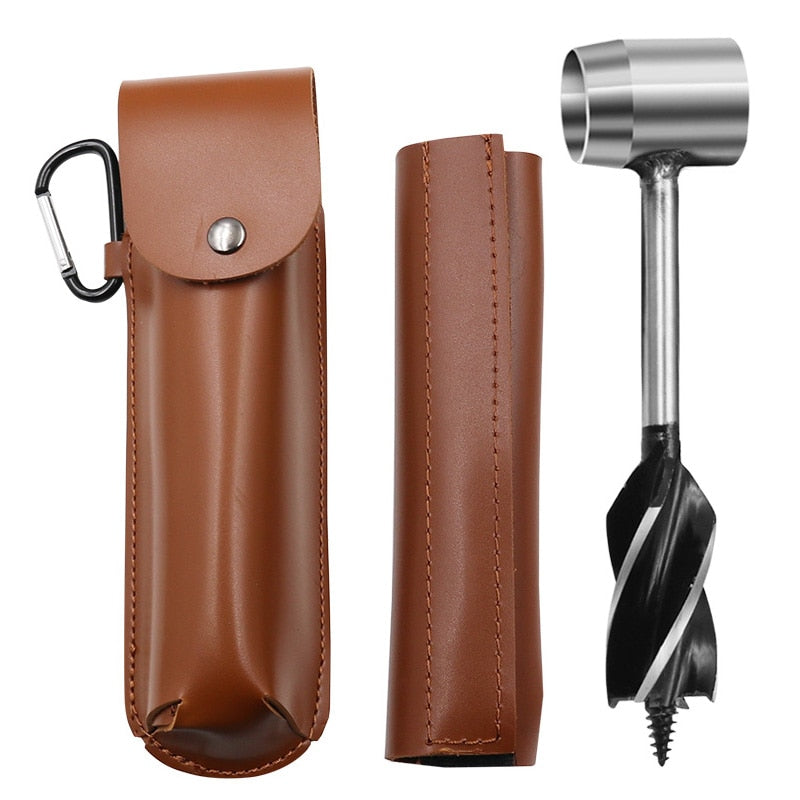 Drill Bits Outdoor Survival Punch Tool Camping Bushcraft Manual Hole Maker Wrench Wood Drill Core Woodworking