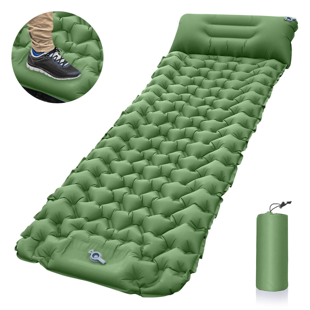 Double Camping Sleeping Mat Self Inflatable Outdoor Extra Wide Sleeping Pad Nylon TUP Protable Air Mattress Bed Hiking
