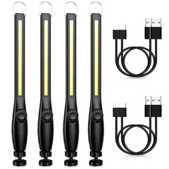 LED Flashlight Magnetic Work Light USB Rechargeable Torch Hook Portable Lantern Inspection Light Camping Car Repair Lamp