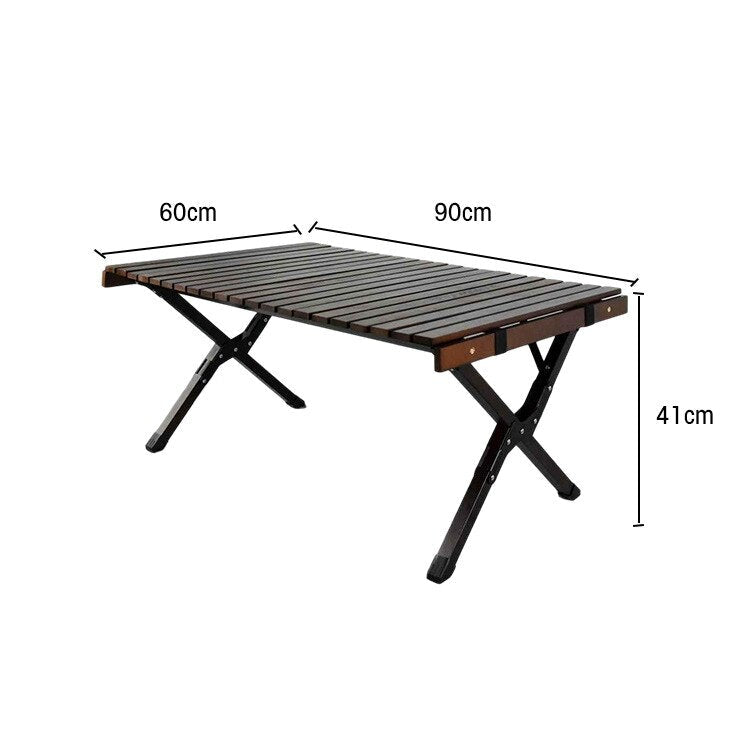 Folding Wood Table Portable Camping Large Wooden Desk with Carry Bag for Beach Picnic Outdoor Garden Backyard Furniture