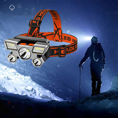 5LED Bright Portable Headlamp USB Rechargeable Built-in 18650 Battery Flashlight Lightweight Outdoor Work Camping Lantern