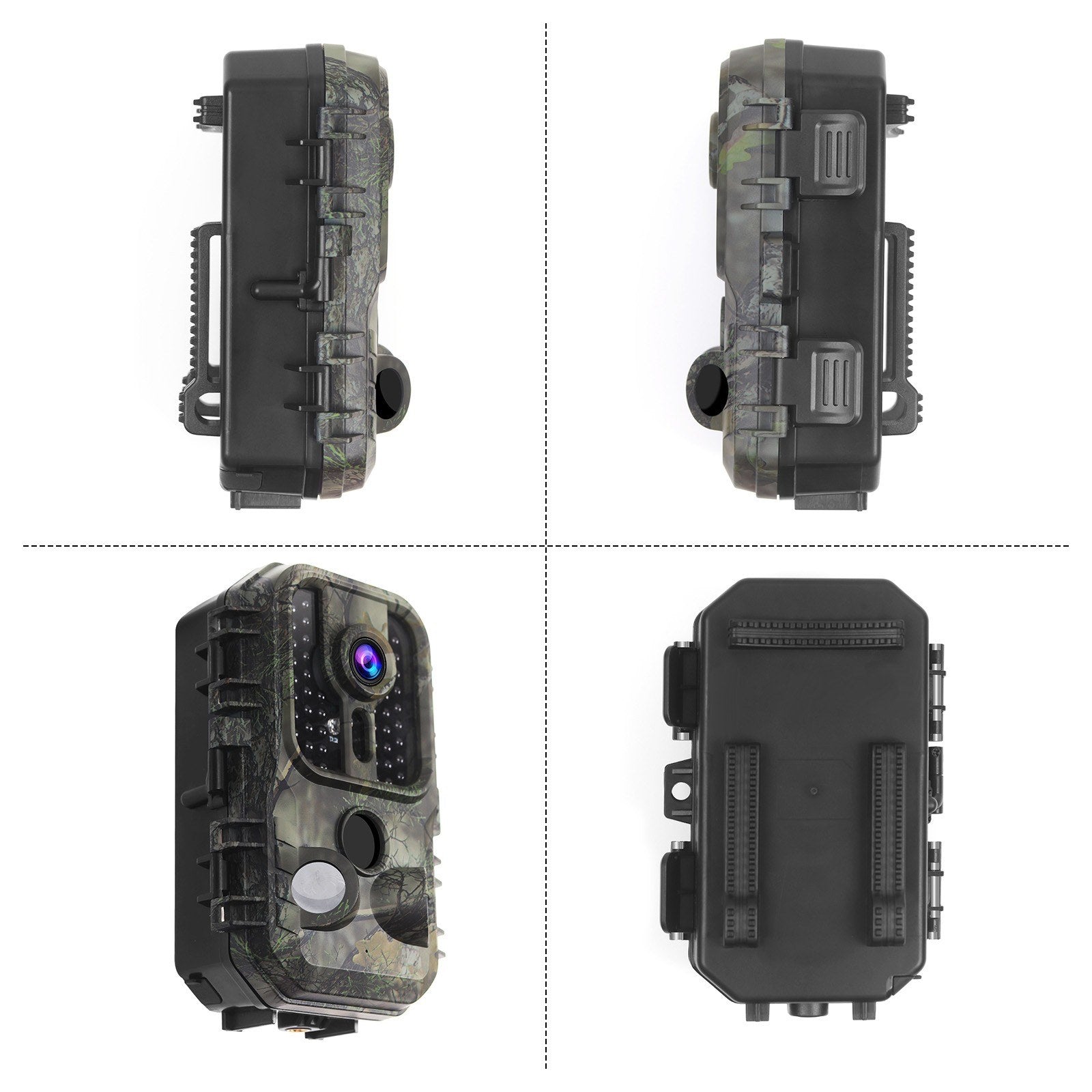 30MP 4K Trail Camera Hunting Camera 2 Inch IPS LCD Color Screen 48 Infrared LED Lights