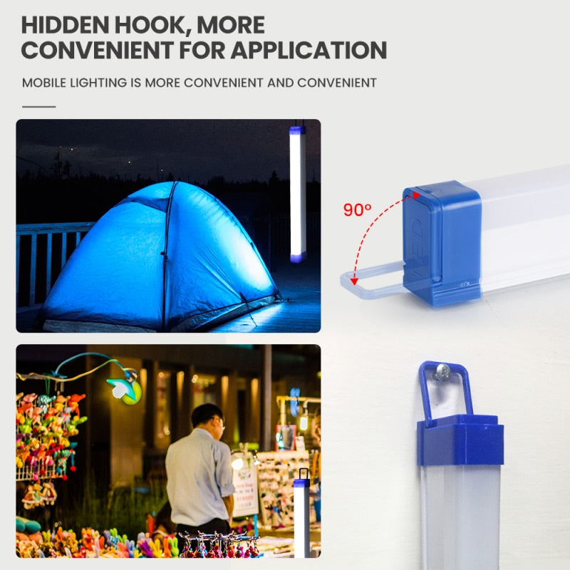 Multi-function LED Emergency Lights USB Rechargeable DC5V 20W 40W 60W for Home Power Failure Work Light Outdoor Camping Lamp