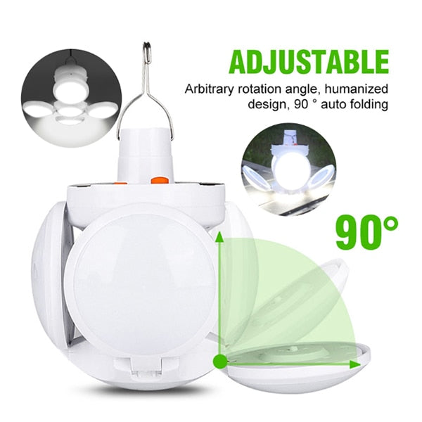 LED Bulb Solar Light Outdoor Waterproof Emergency Rechargeable Bulb Light Camping Garden Lighting Solar Lamp