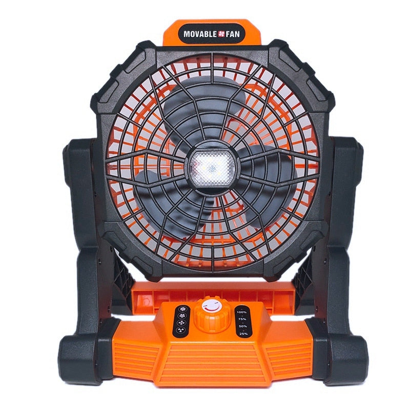 Rechargeable Tent Fan With Hook 7800Mah Camping Light Fan With LED Light For Camping Jobsite Garden Outdoor Hiking