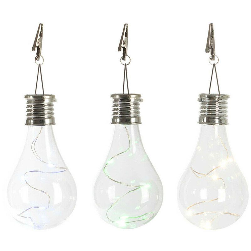 Solar Panels LED Waterproof Solar Outdoor Garden Camping Hanging Night Light Lamp