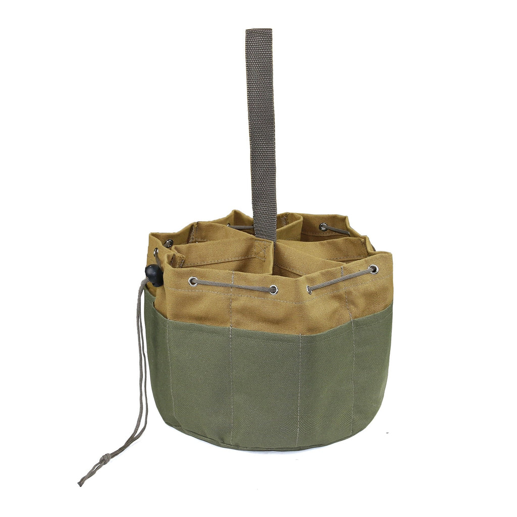 Outdoor Camping Canvas Cylinder Tool Bag Tool Bag Portable Drawstring Tool Storage Bag