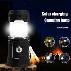 Outdoor Camping Lamp Solar Multifunctional Household Portable Strong Light Emergency Lantern ChargingTent Use 18650 Battery