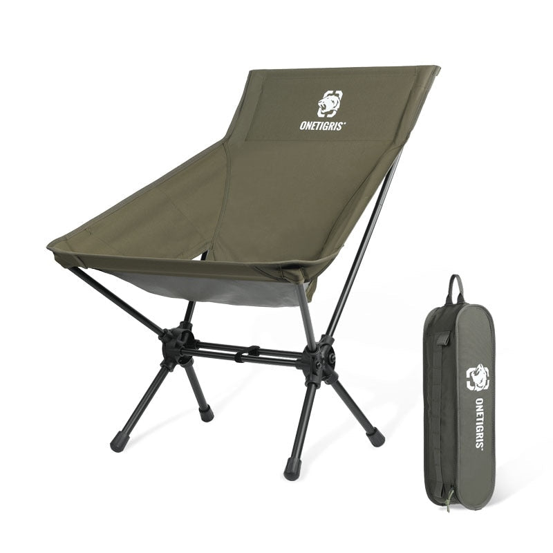 Portable Camping Chairs Outdoor High Back Chair For Fishing Trekking BBQ Parties Gardening Indoor Use