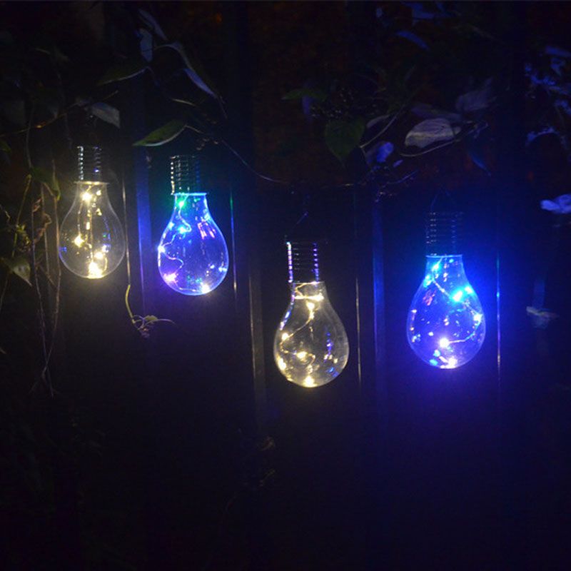 Solar Panels LED Waterproof Solar Outdoor Garden Camping Hanging Night Light Lamp