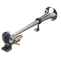 Chrome Single Trumpet Air Horn Trucks Lorry Automobiales Boat
