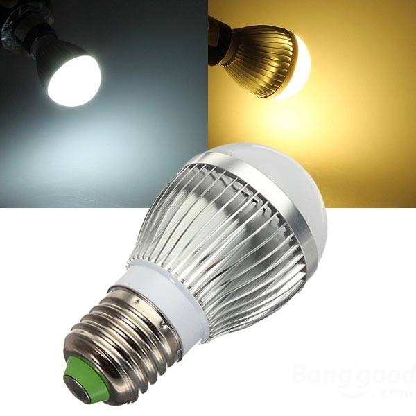 Dimmable 3W Warm White/White AC 220V LED Globe Light Bulbs