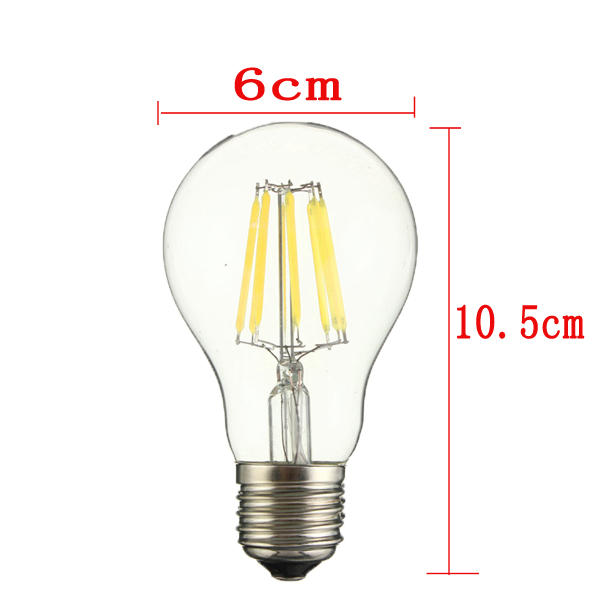 8W Warm White/ White Filament LED Dimmable Globe Bulb Lamp AC220V/110V