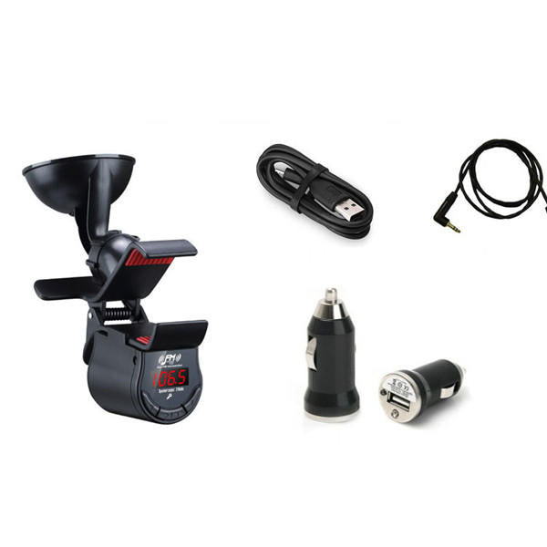 Car Hands Free FM Transimittervs 360 Degree Rotation Phone Holder