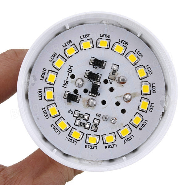 E27 5W 18 SMD 2835 AC 220-240V White/Warm White LED Globe Light Bulb