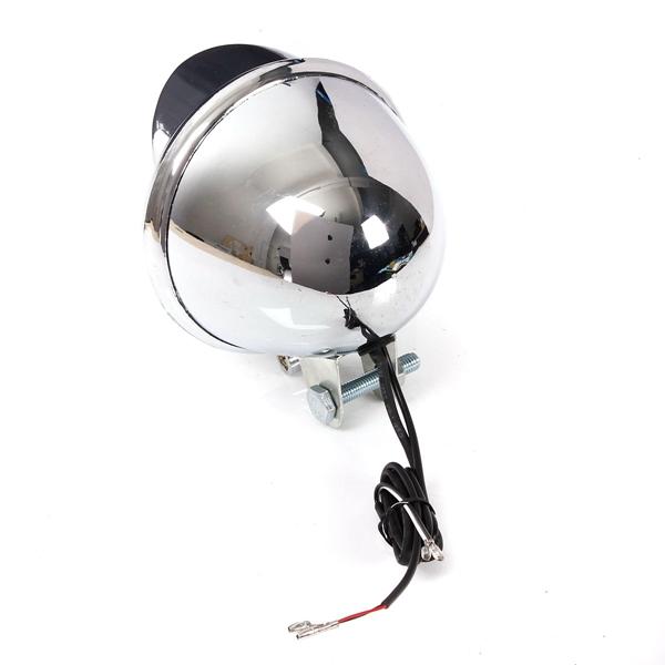 12V Universal Motorcycle 25 LEDs Headlight Headlamp Chrome Case