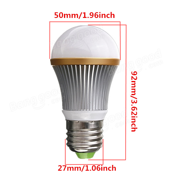 E27 3W Warm/Pure White 3 LED Globe Light Bulb Spot Lamp AC 110-240V