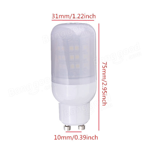 GU10 3.5W 48 SMD 3528 AC 220V LED Corn Light Bulbs With Frosted Cover