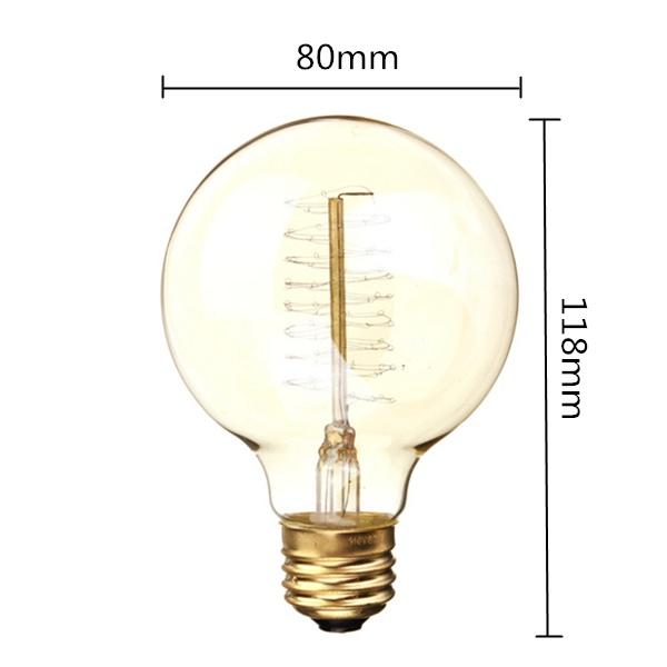 60W 110/220V 80mm x 118mm Incandescent Bulbs Retro Bulb