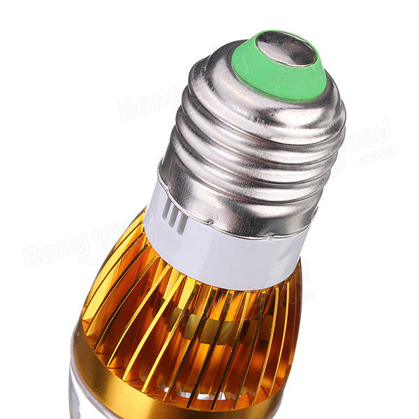 E27 3W AC85-265V White/Warm White Golden Cover LED Candle Light Bulb