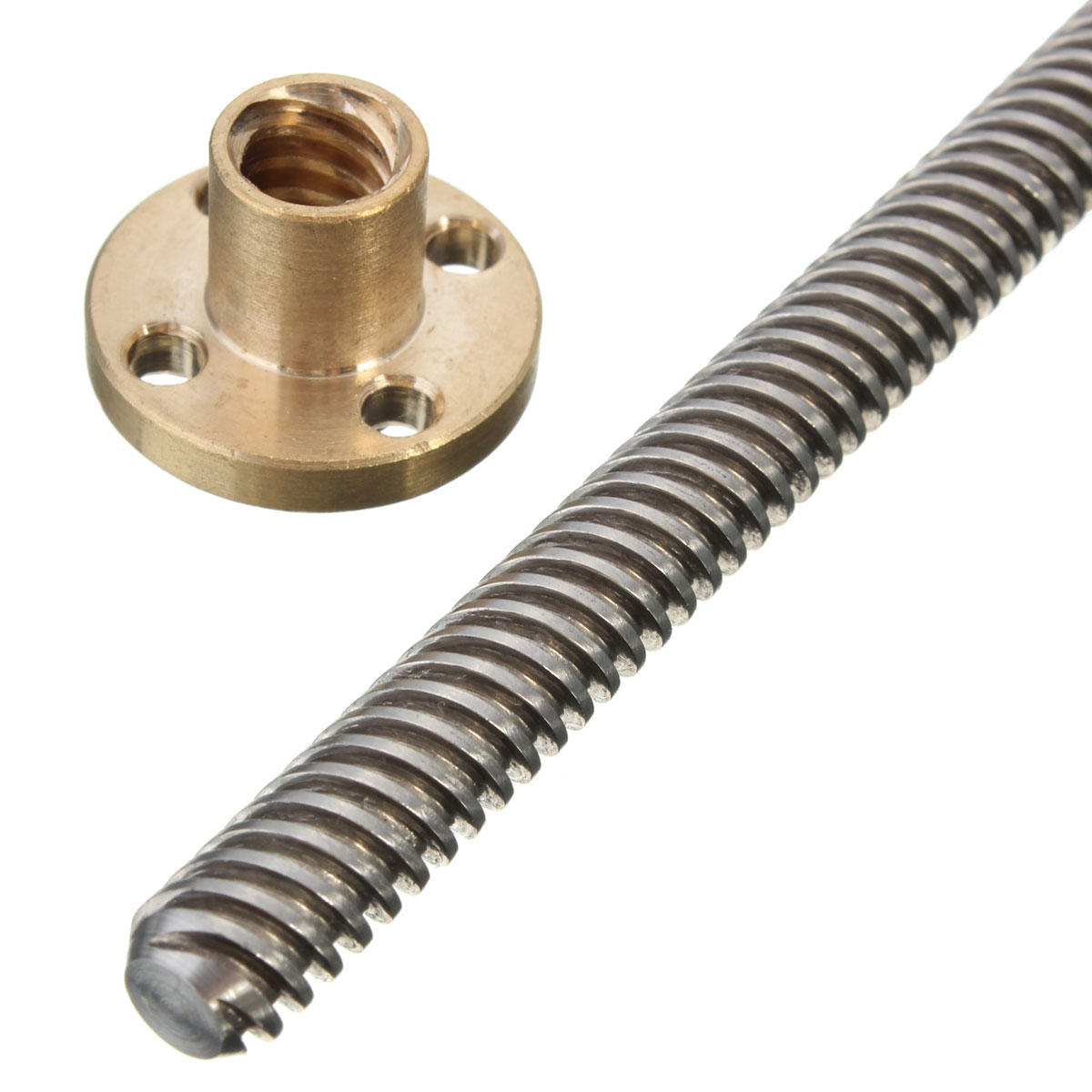 500mm Lead Screw 8mm Thread 2mm Pitch Lead Screw with Copper Nut