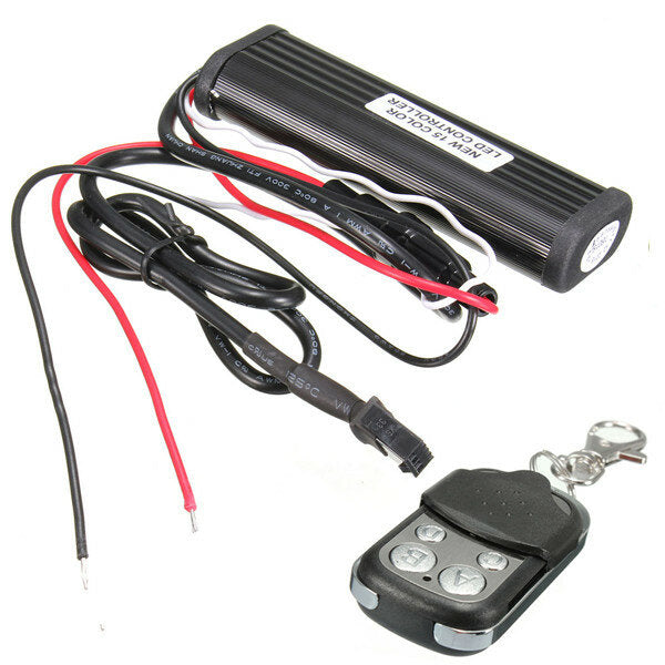 Car Motorcycle RGB Color LED Controller Remote Strip Light Kit Multi-Color