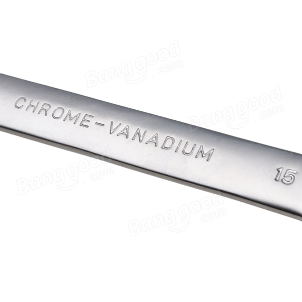 15mm Metric Chrome Flexible Head Ratchet Action Wrench Spanner Nut Tool