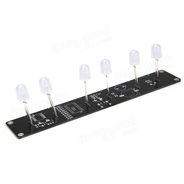 DIY Aurora LED Colorful Light Cube Chromatography Glass Clock Kit