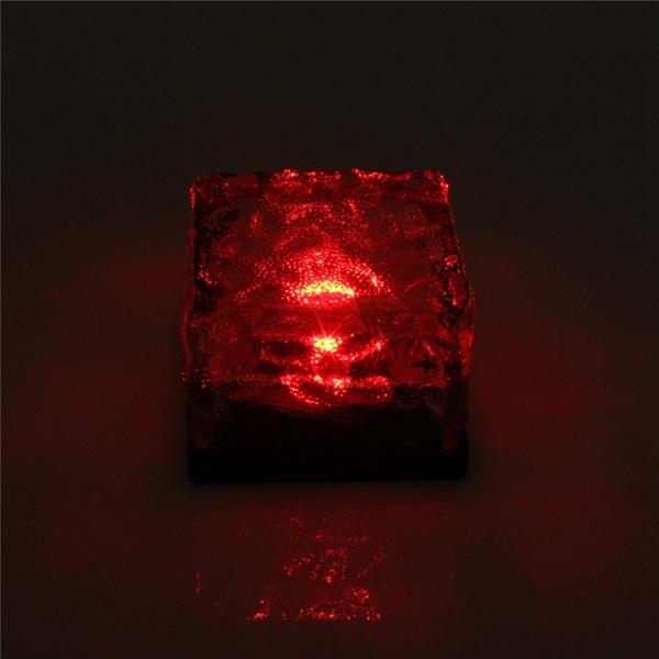 Solar Power Colorful LED Floating Light Waterproof Pond Pool Outdoor Path Brick Floor Lamp