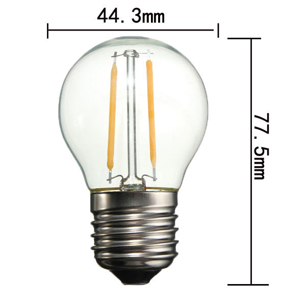 2W White/Warm White Non-Dimmable LED Filament Retro Bulbs 220V