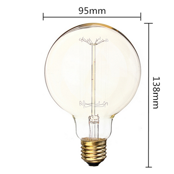 40W Vintage Antique Style Carbon Filamnet Clear Glass Bulb 110/220V