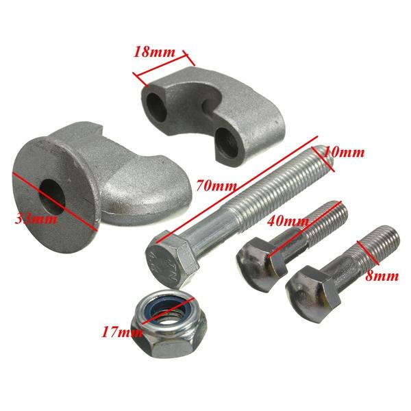 1Pair 22mm 7/8Inch Handlebar Riser Mount Clamps For Motorcycle Dirt Bike ATV