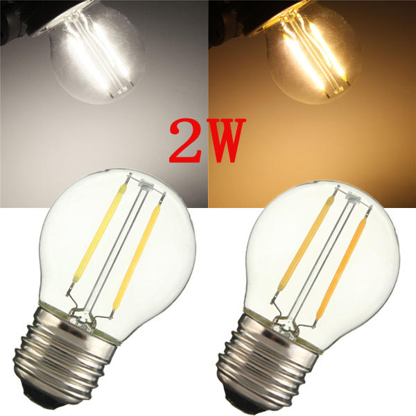 2W Warm White/ White Filament LED Dimmable Lamp AC220V/110V