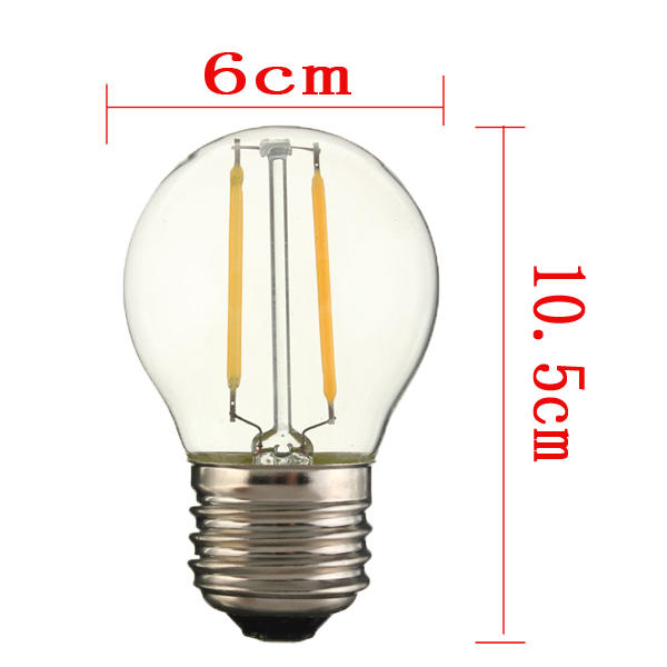 2W Warm White/ White Filament LED Dimmable Lamp AC220V/110V
