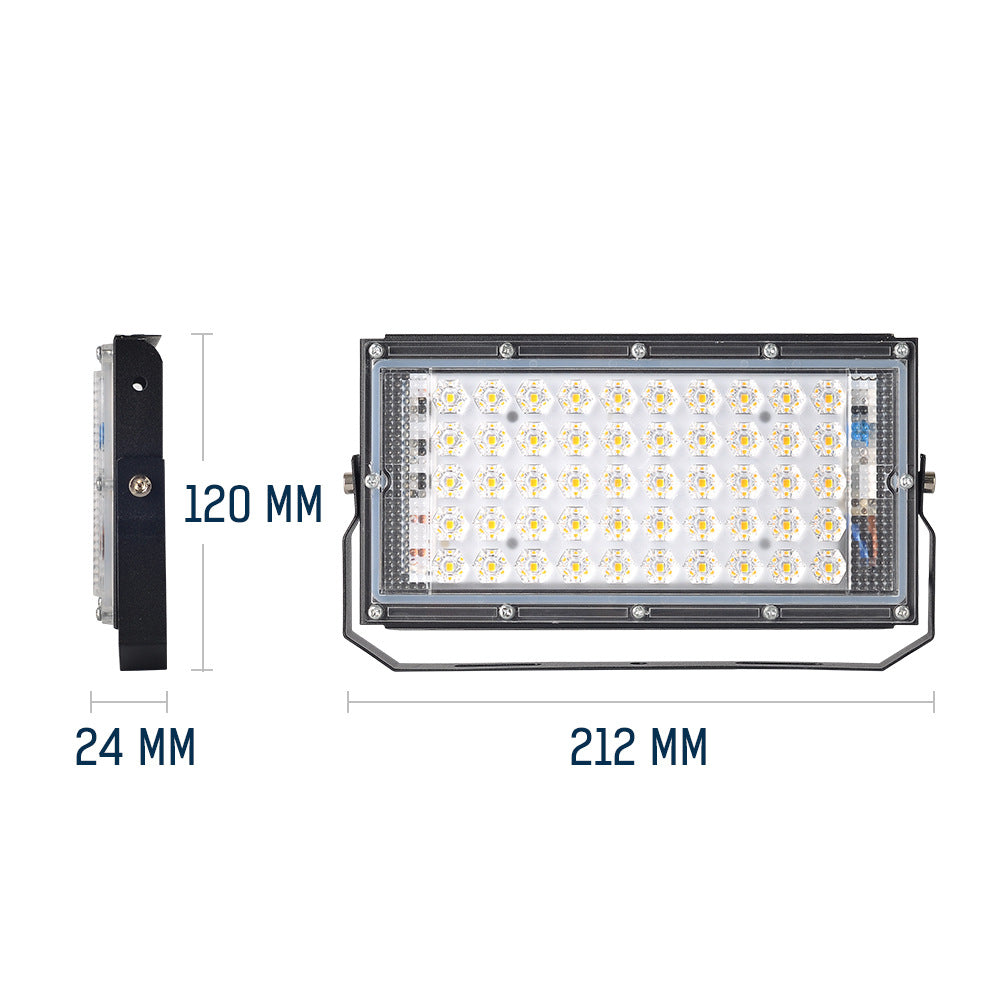 50W LED Floodlight DC12V Waterproof Electric Clip Charger LED Emergency Lamp Spotlight Camping Hiking Working Outdoor Lighting