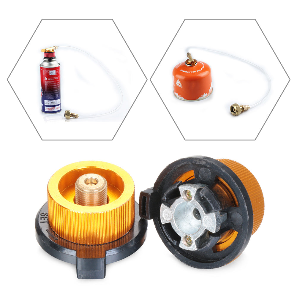 Gas Camping Adapter Survival Outdoor Stove Accessories Supplies Equipment Filling Cylinder Butane Refill Camp Cooking Supplies