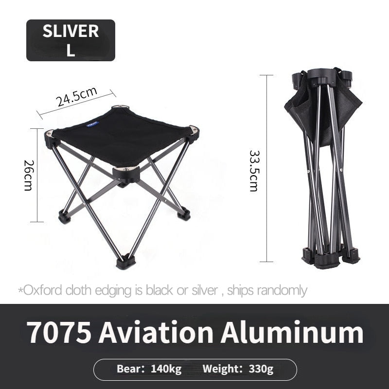 Outdoor Folding Chair Foldable Hiking Camping Fishing Portable Stable Stool Light