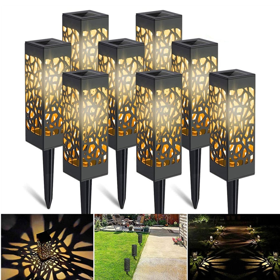 Solar Lawn Light Decoration Garden Hollow Lawn Lamp Outdoor Soalr Garden Lights Pathway Light Waterproof led Solar Garden Lights