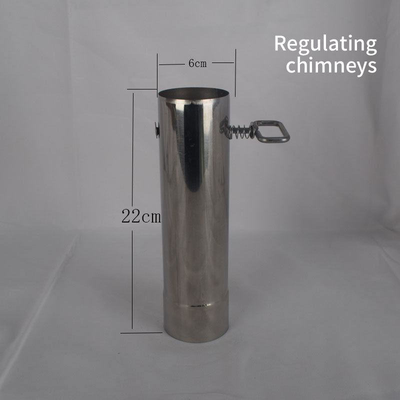 Outdoor Firewood Stove Accessories Chimney Anti-scalding Cover Lengthen Chimney Bend Pipe Camping Tent Stove Exhaust Pipe