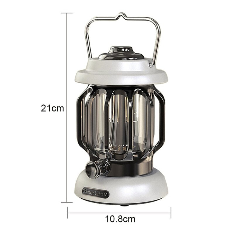 Outdoor Camping Lamp LED Retro Portable Tent Lamp Convenient USB Horse Lamp Atmosphere Night Lamp
