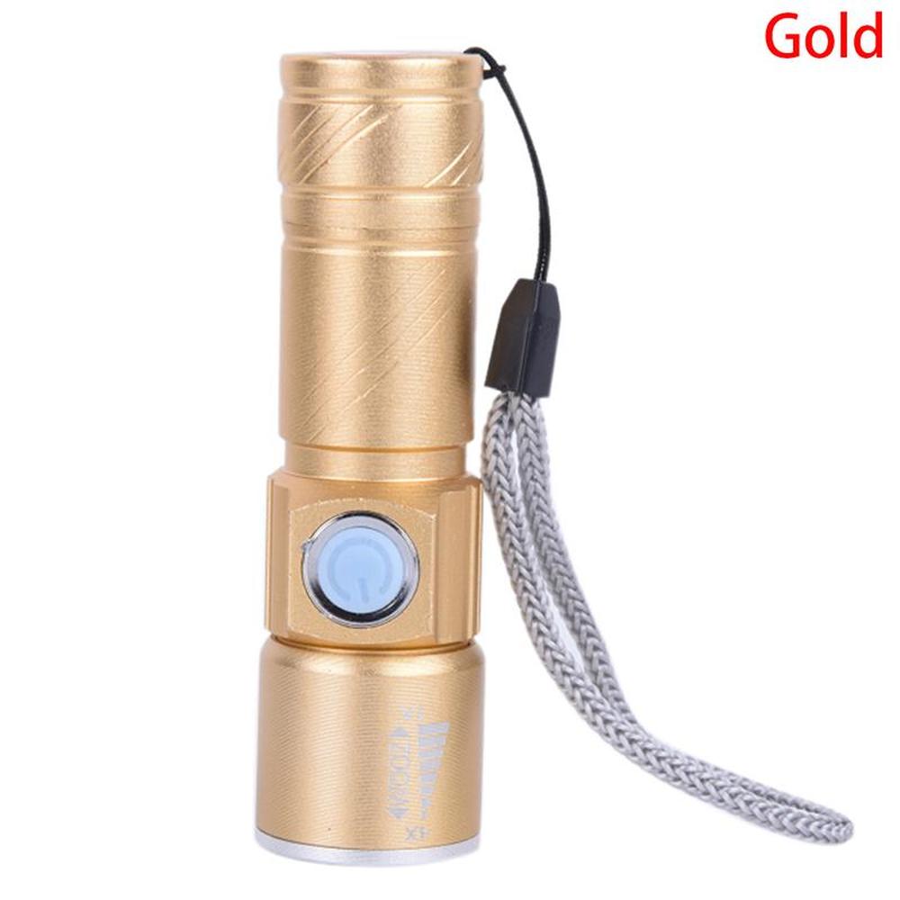 USB Built-in battery Rechargeable lasting Flashlight Q5 3 modes mini Zoom Light flash Waterproof Tactical Camping Bike Torch
