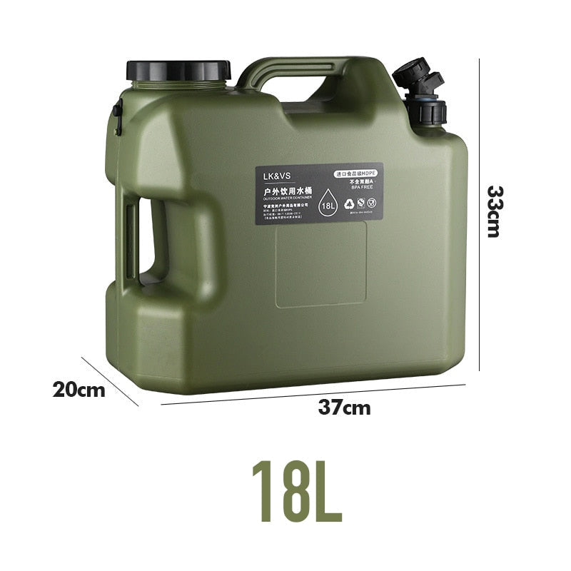 Outdoor Water Bucket with Faucet, Car Self-driving Tour, Drinks Beer Milk Storage Tank Container for Camping Fishing Picnic
