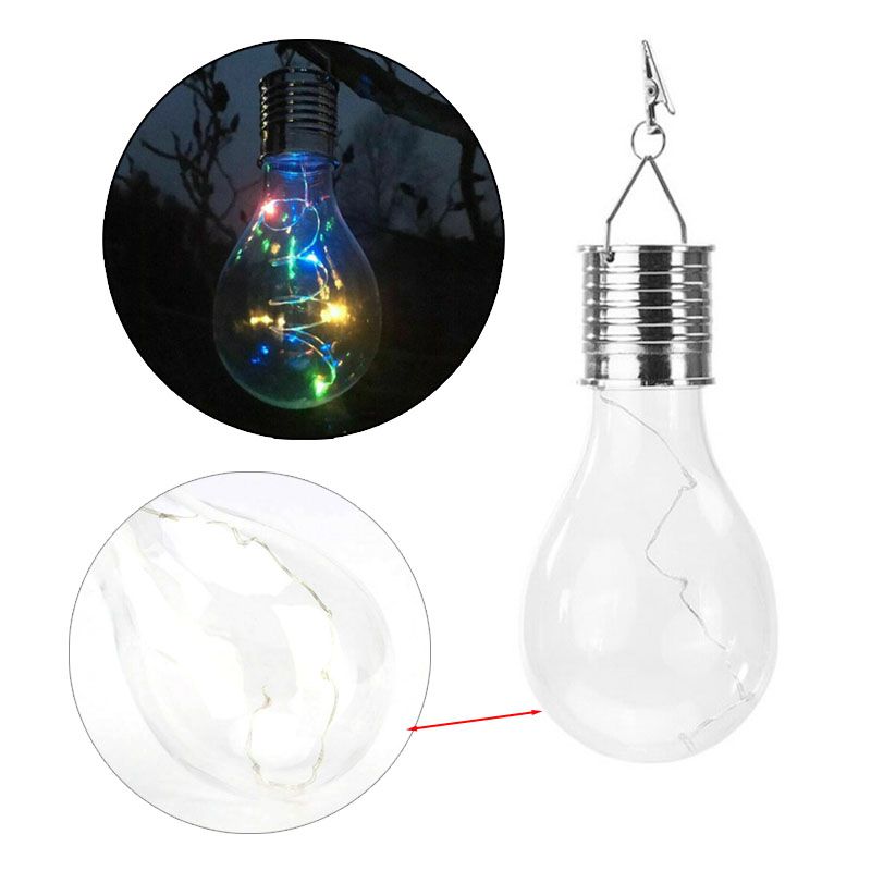 Solar Panels LED Waterproof Solar Outdoor Garden Camping Hanging Night Light Lamp