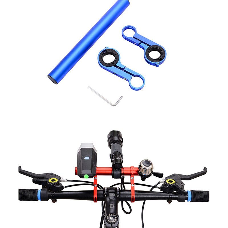 Bicycle Flashlight Holder Handlebar Extender Bike Frame Extension Mount Holder Multi-function Extension Bracket Bike Accessories